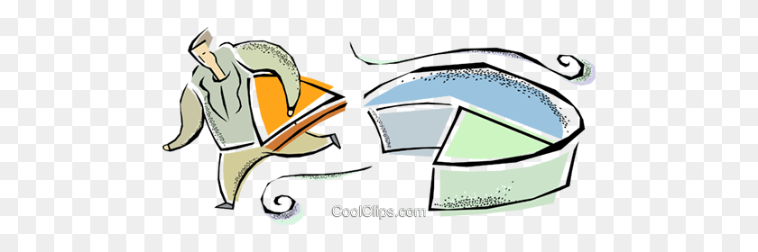 480x220 Stealing A Piece Of The Pie Royalty Free Vector Clip Art - Stealing Clipart