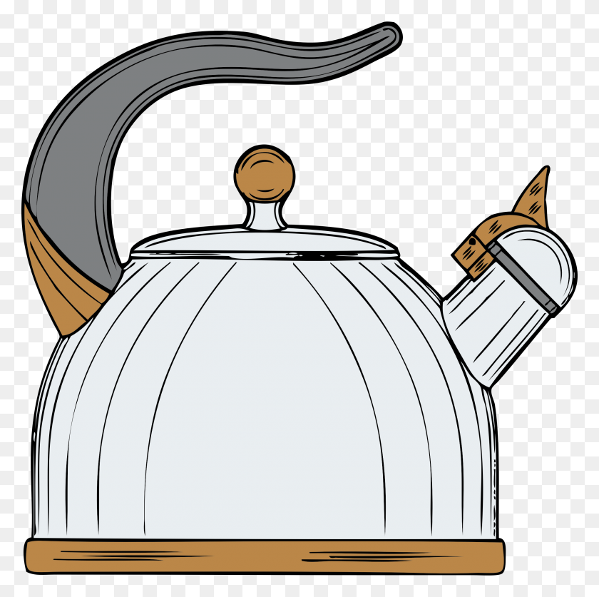 2400x2392 Steam Clipart Teapot - Coffee Cup With Steam Clipart