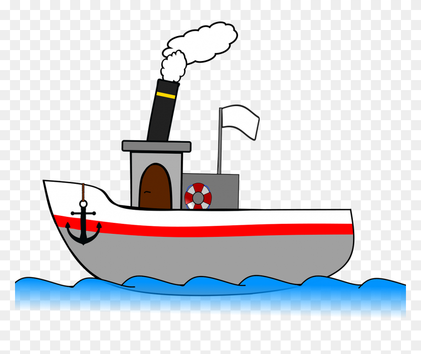 1280x1063 Steamboat, Ship, Steamer, Seafaring, Sea - Cruise Ship Clip Art Free