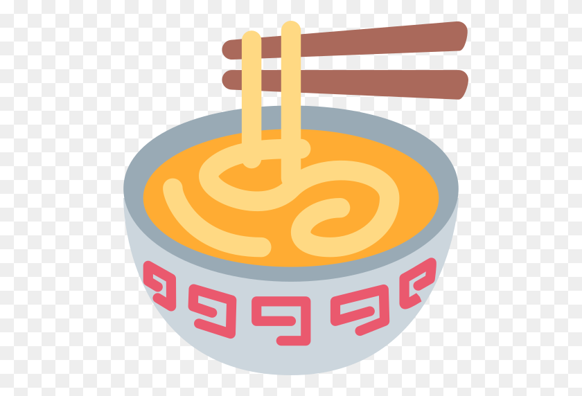 512x512 Steaming Bowl Emoji - Ramen Noodles PNG