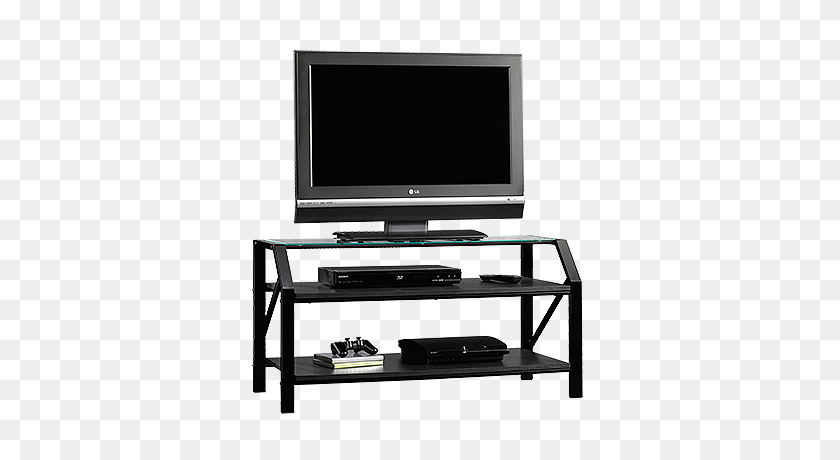 400x400 Steel Frame Casual Panel Tv Stand In Black Mathis Brothers Furniture - Tv Frame PNG