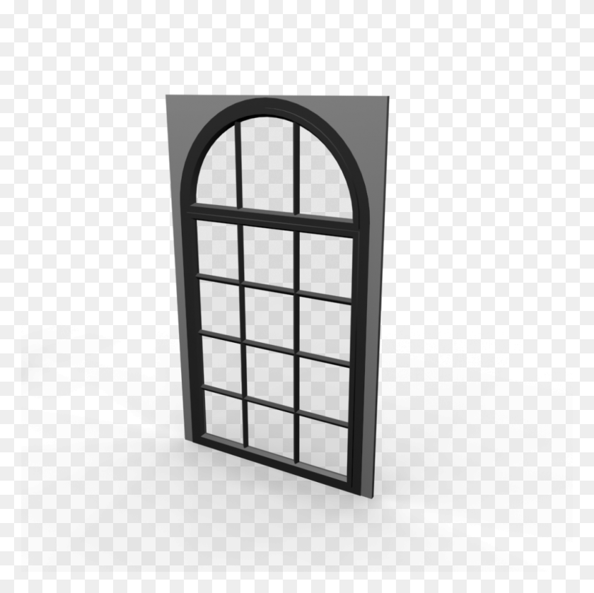 1000x1000 Steel Frame Window - Window Frame PNG