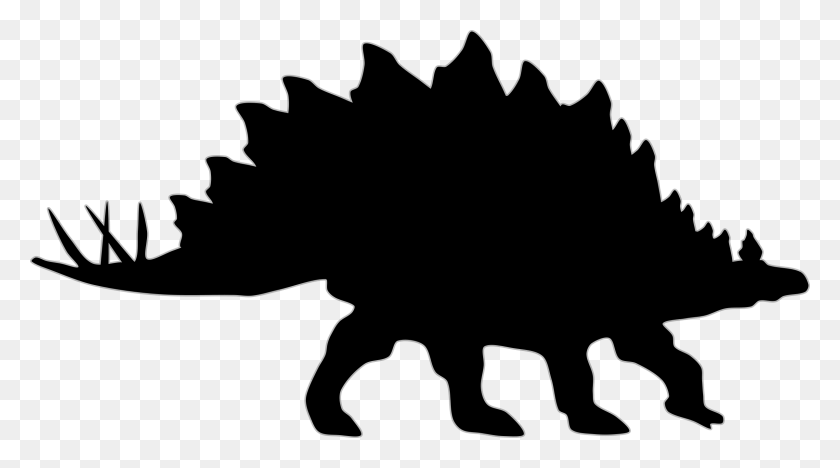 2400x1256 Stegosaurus Shadow Mois Iconos Png - Stegosaurus Png