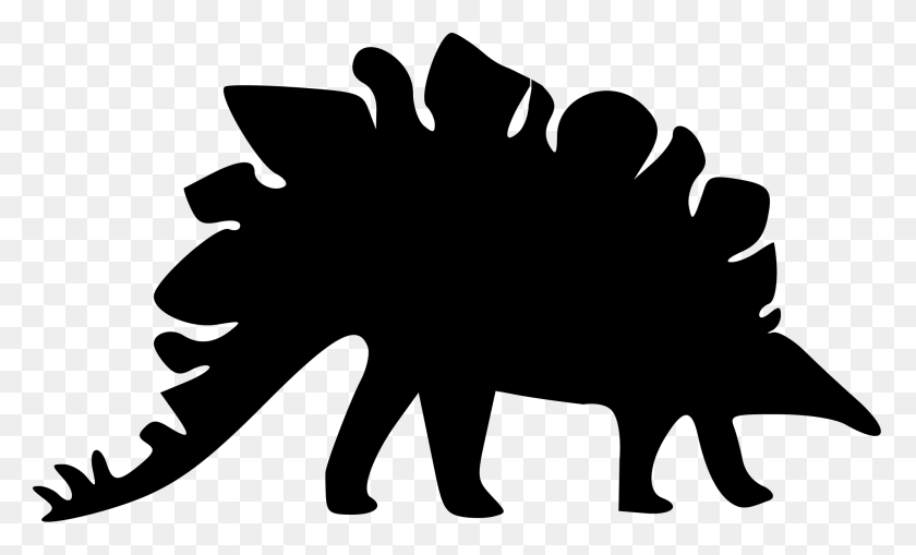 2000x1153 Stegosaurus Silhouette - Stegosaurus PNG