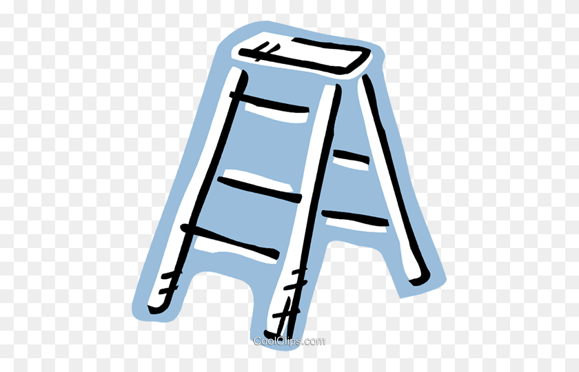457x480 Step Ladder Royalty Free Vector Clip Art Illustration - Ladder Clipart
