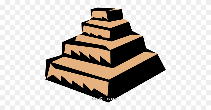 480x378 Ступенчатые Пирамиды Роялти Бесплатно Векторные Иллюстрации - Пошаговый Клипарт