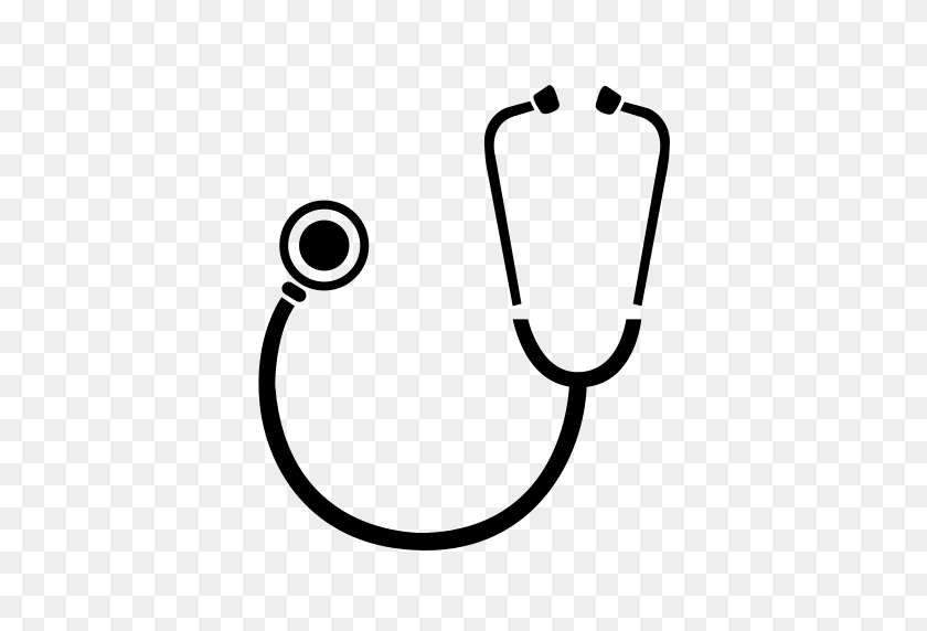 512x512 Stethoscope Big Icon With Png And Vector Format For Free Unlimited - Stethoscope Clipart Black And White