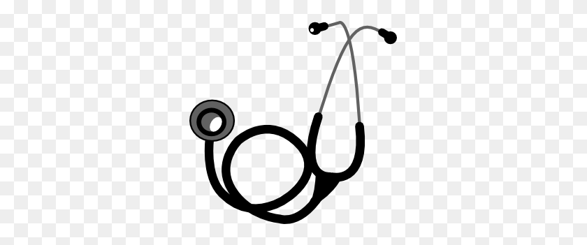 297x291 Stethoscope Clip Art - Medical Clipart Black And White