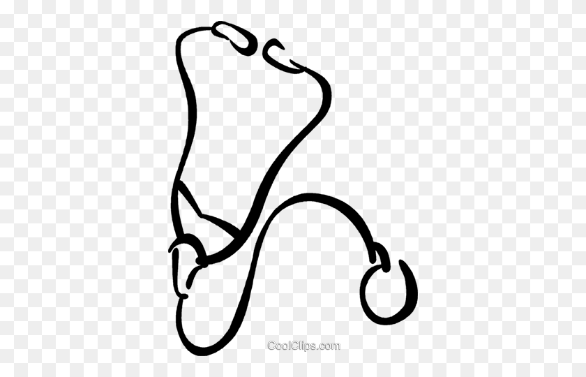 358x480 Stethoscope Royalty Free Vector Clip Art Illustration - Stethoscope Clipart