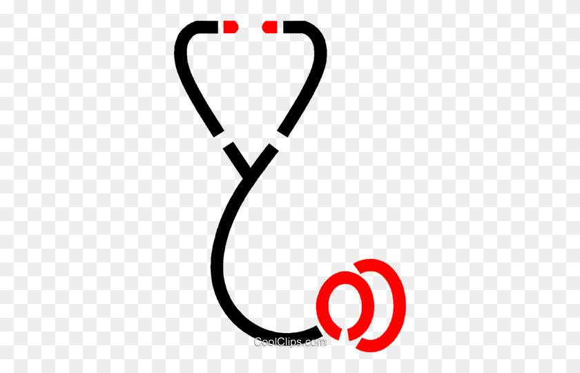 336x480 Stethoscope Royalty Free Vector Clip Art Illustration - Stethoscope Clipart Free