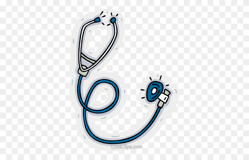 373x480 Stethoscope Royalty Free Vector Clip Art Illustration - Stethoscope Clipart PNG