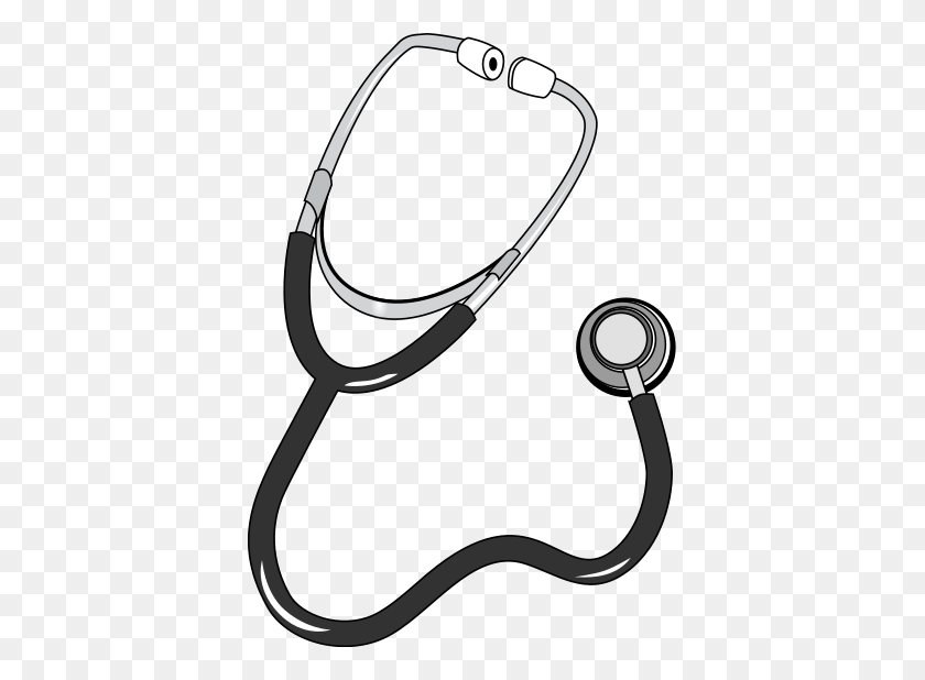 389x558 Stethoscope With Binaural Spring - Stethoscope Clipart Transparent