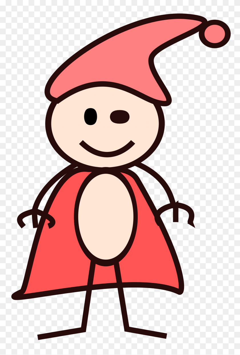 1584x2400 Stick Boy In A Red Cape With Red Hat Icons Png - Red Hat PNG