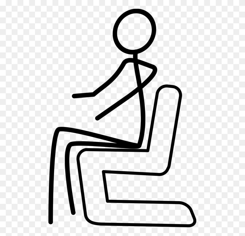 507x750 Stick Figure Chair Sitting Drawing Seat - Sitting In A Chair Clipart