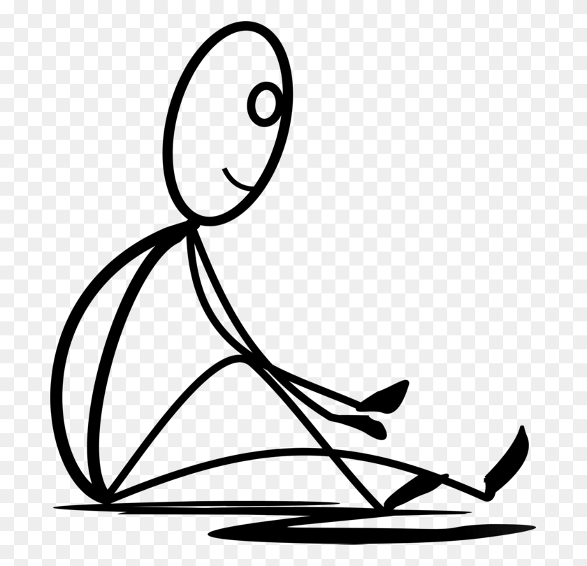 695x750 Stick Figure Download Sitting Line Art Computer Icons Free - Sit Clipart