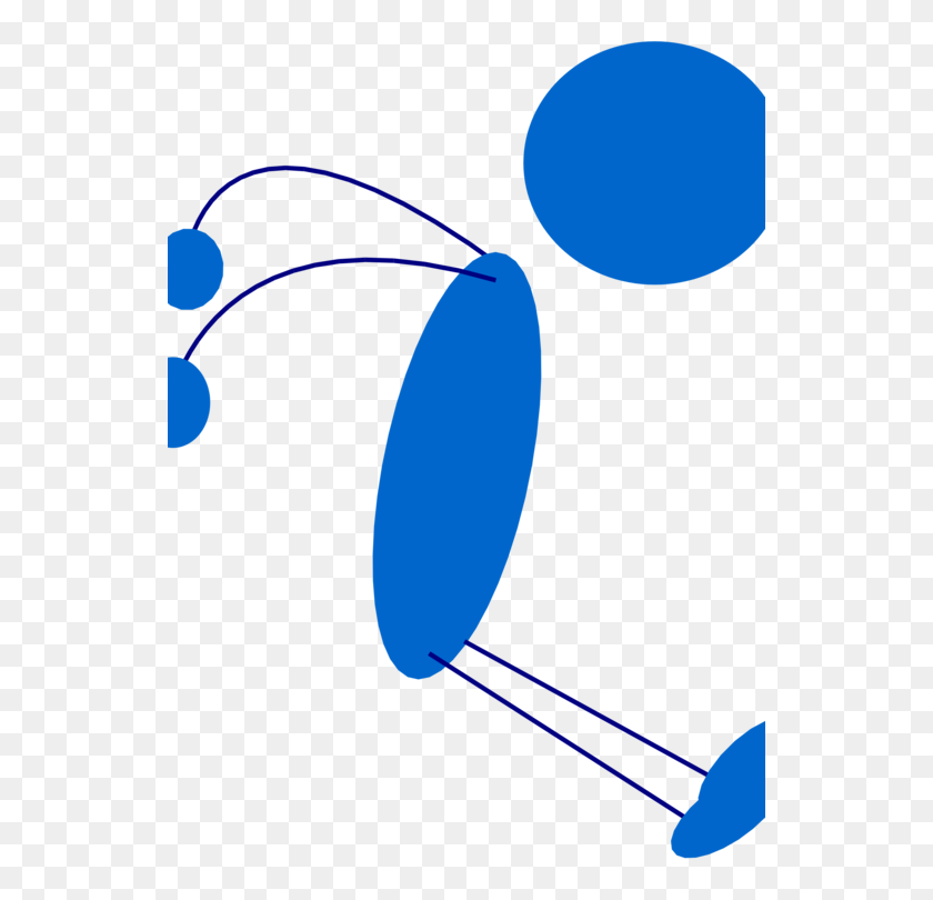 538x750 Stick Figure Drawing Cartoon Person - Blue Man Clipart