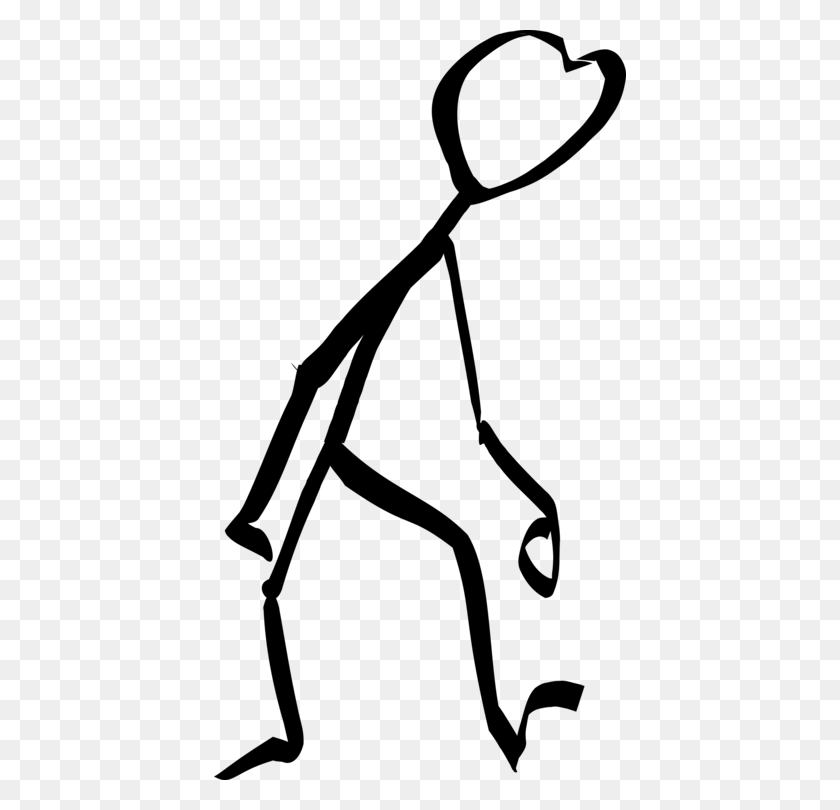 412x750 Stick Figure Fatigue Drawing Line Art - Tired Person Clipart