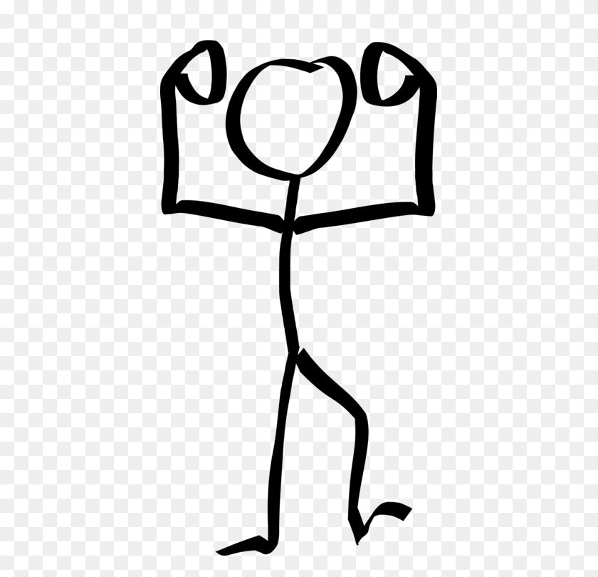 389x750 Stick Figure Muscle Drawing Download Line Art - Muscle Clipart