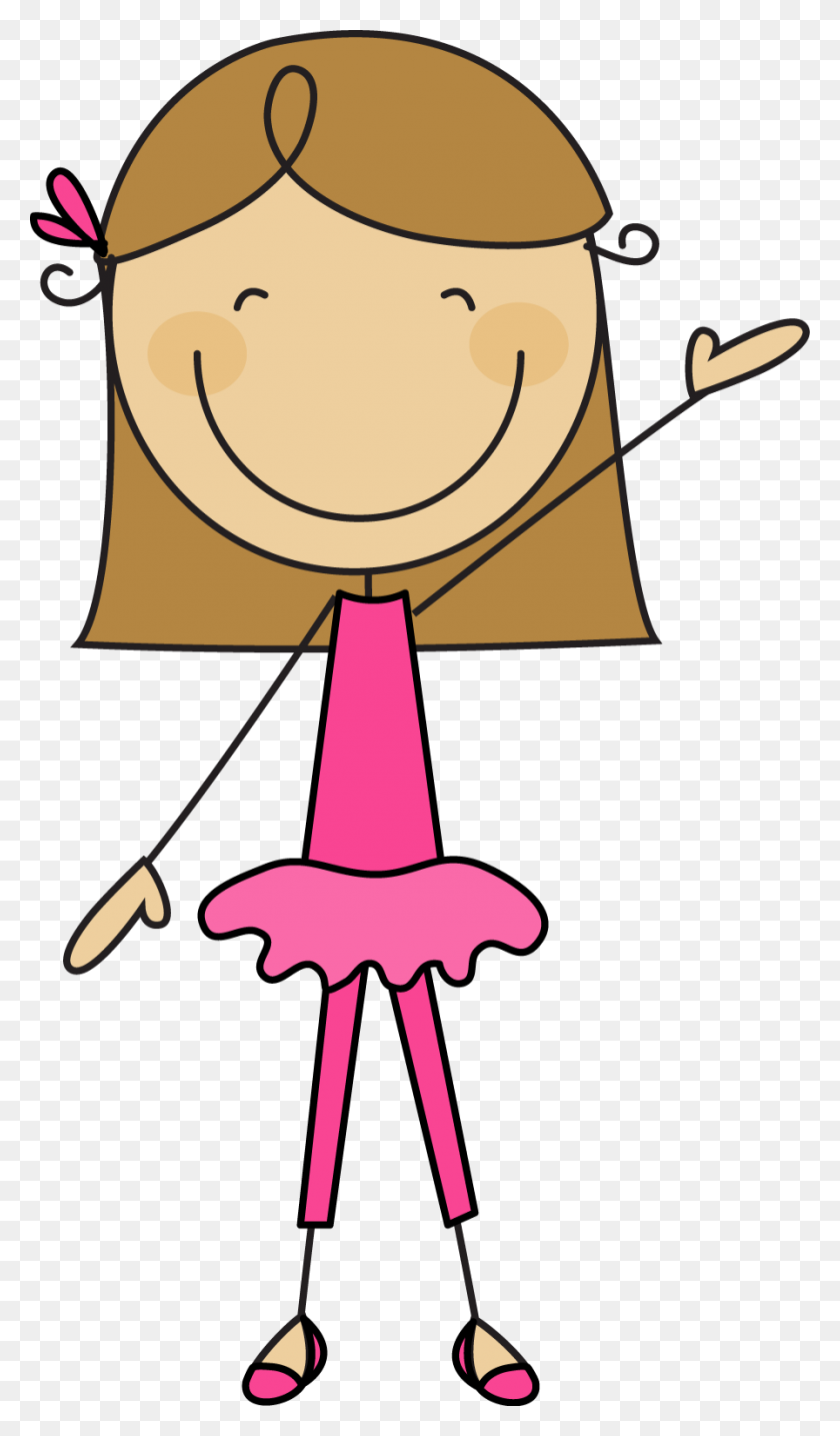 896x1580 Stick Figure Of A Girl - Tampon Clipart