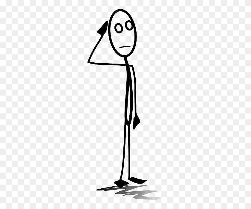 320x640 Stick Figure Thinking Transparent Png - Thinking PNG