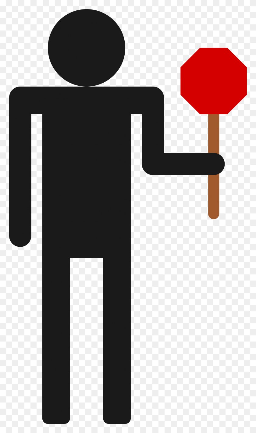 2000x3488 Stick Figure With Stop Sign - Stick Figures PNG