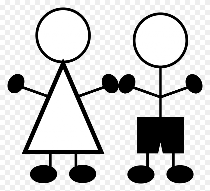 Stick Figures Children Girl Boy Hold Hands Stick Figure Clip Art Black And White Stunning Free Transparent Png Clipart Images Free Download