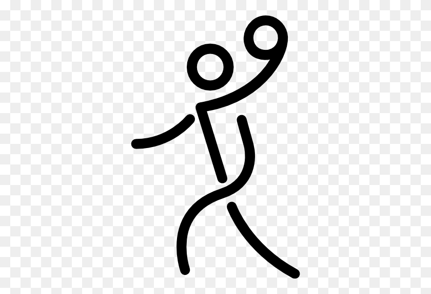 512x512 Stick Man Throwing A Ball - Stick Person PNG