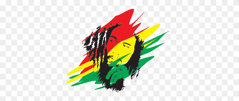 374x296 Etiqueta Engomada De Bob Marley Jamaica - Bob Marley Png