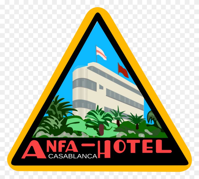 840x750 Sticker Casablanca Hotel Label Advertising - Revenue Clipart