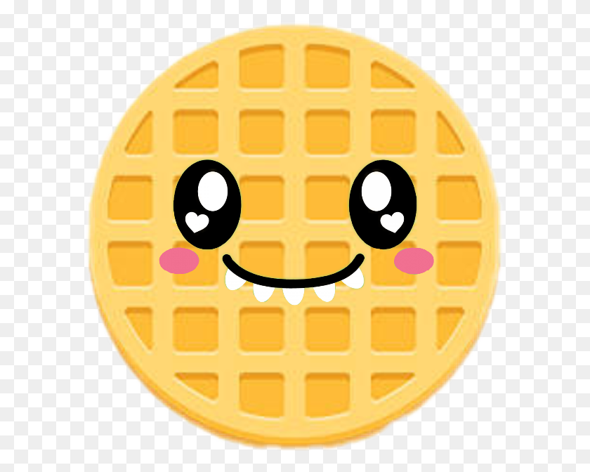 595x612 Наклейка Симпатичные Вафли Emoji Waffle Png Emoji Report Emoji - Вафли Клипарт