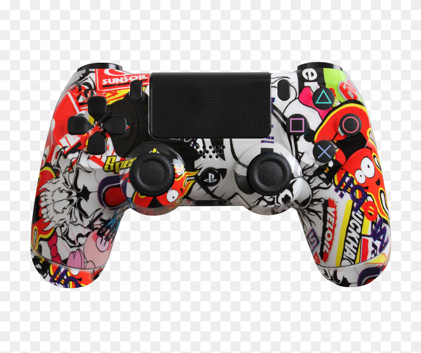 760x643 Sticker Explosion Controller - Ps4 Controller PNG