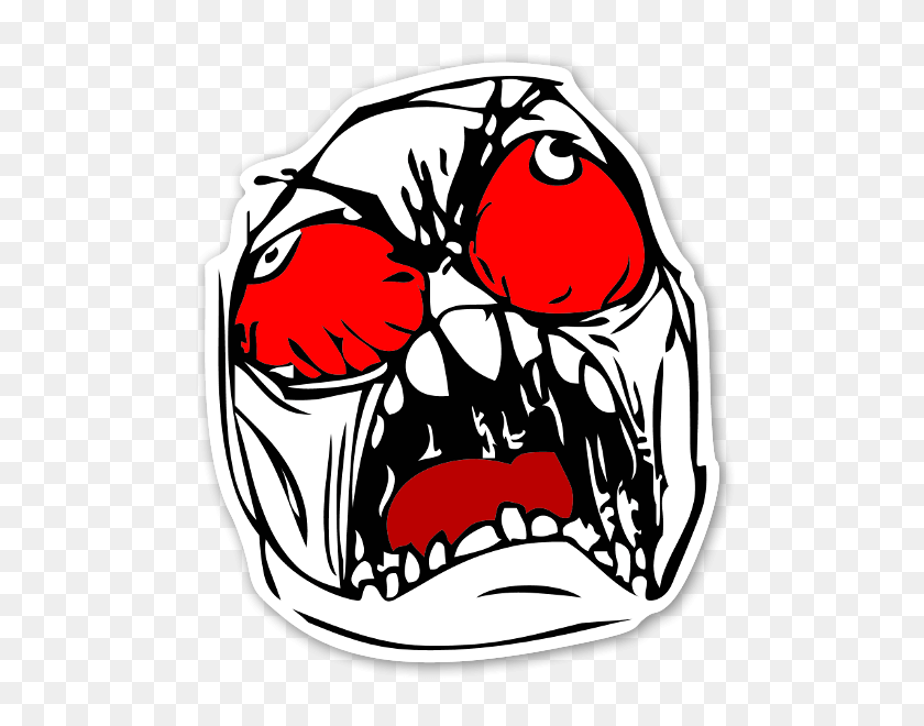 Angry Rage Face Emoji - Rage Face PNG - FlyClipart