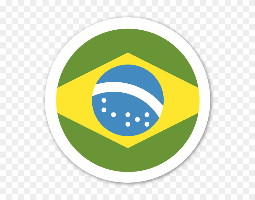 600x600 Stickerapp - Brazil Flag PNG