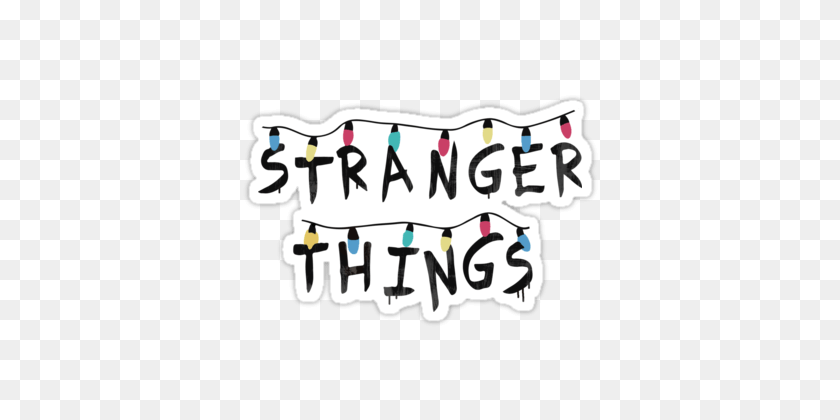 375x360 Stickerpop Stranger Things Luces - Stranger Things Logotipo Png