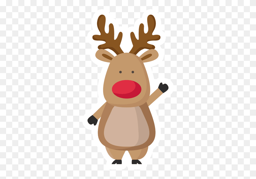 528x528 Stickers - Rudolph Nose PNG