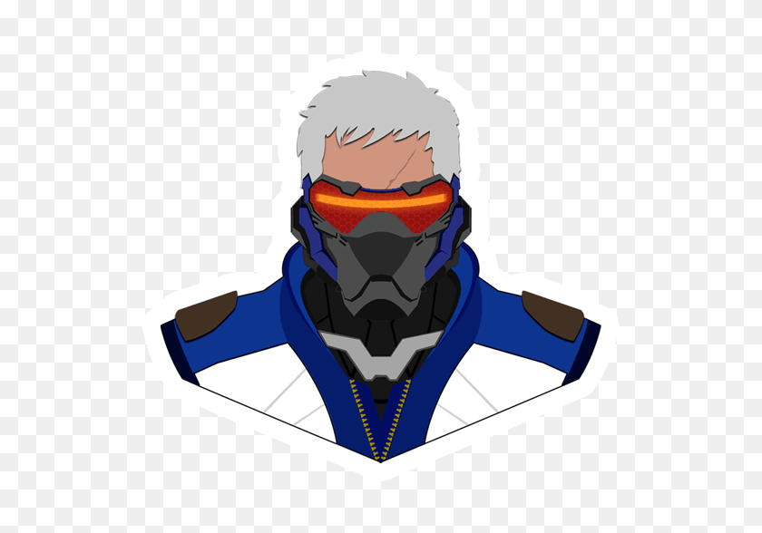 528x528 Stickers - Soldier 76 PNG
