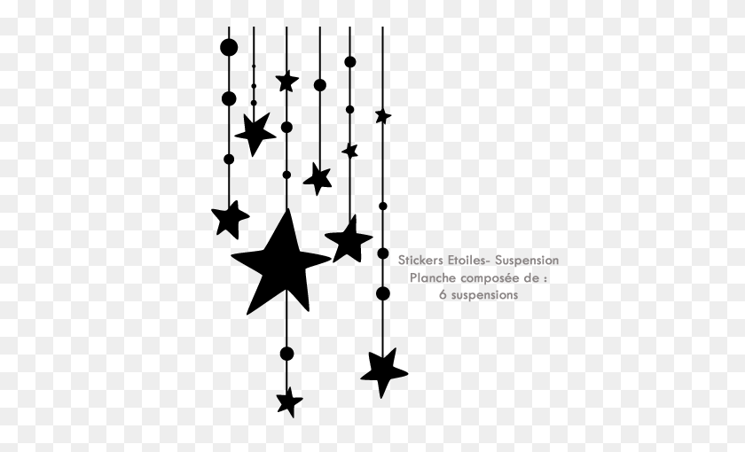 450x450 Pegatinas - Estrellas Colgantes Png