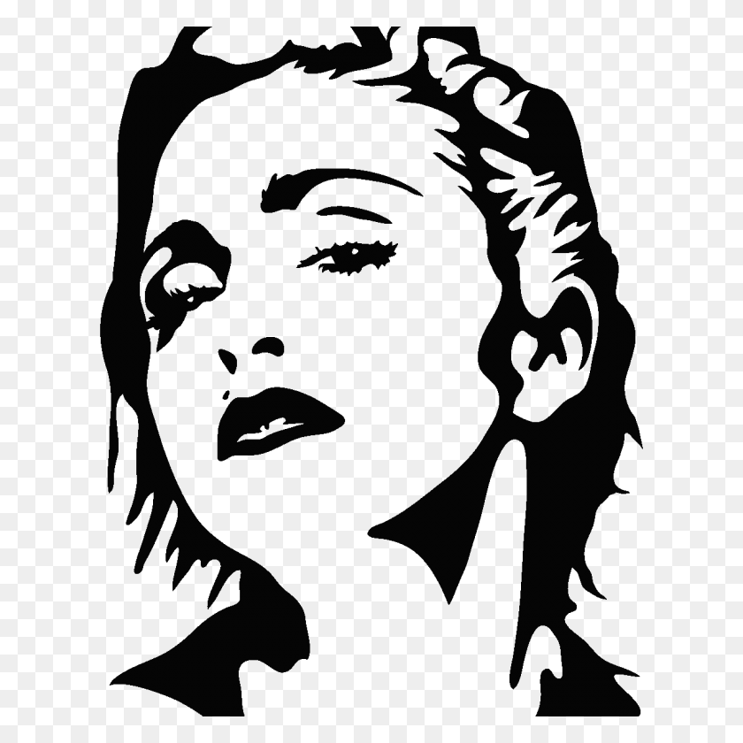 1200x1200 Stickers Muraux Musique - Madonna PNG