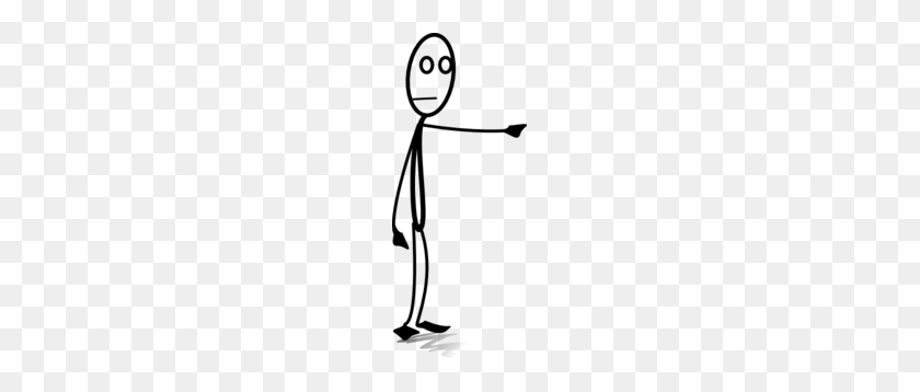 123x298 Stickman Pointing To The Right Png, Clip Art For Web - Stickman Clipart