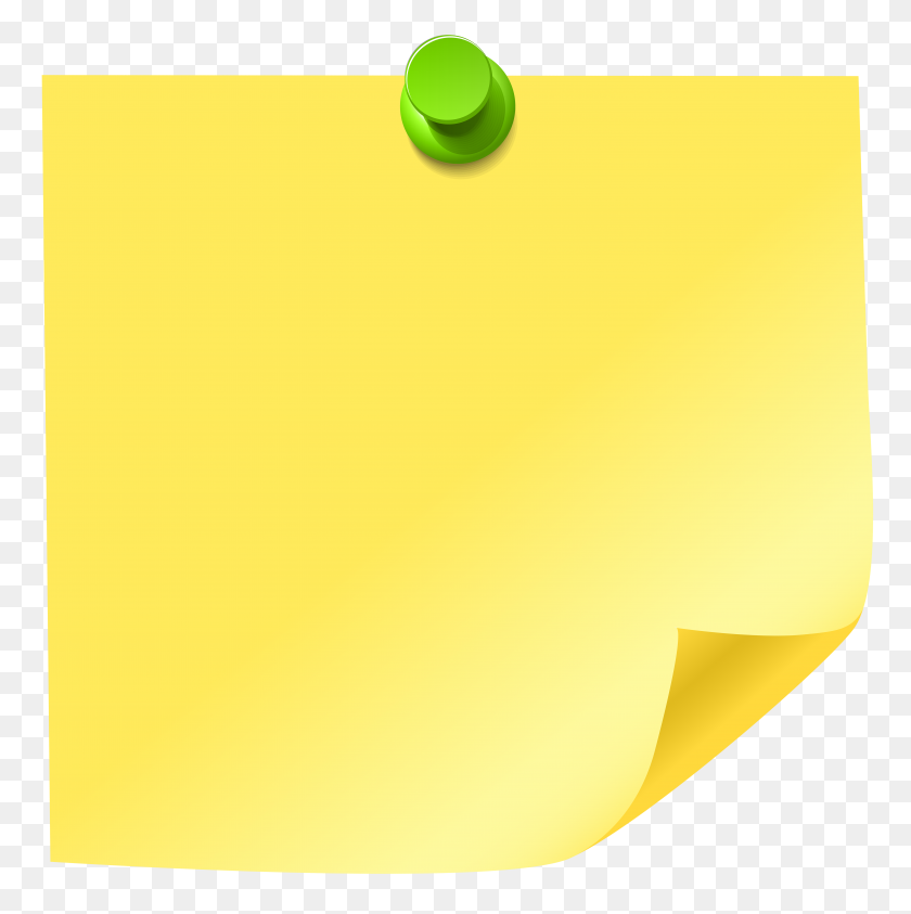 5973x6000 Sticky Note Yellow Png Clip Art - Note Clipart