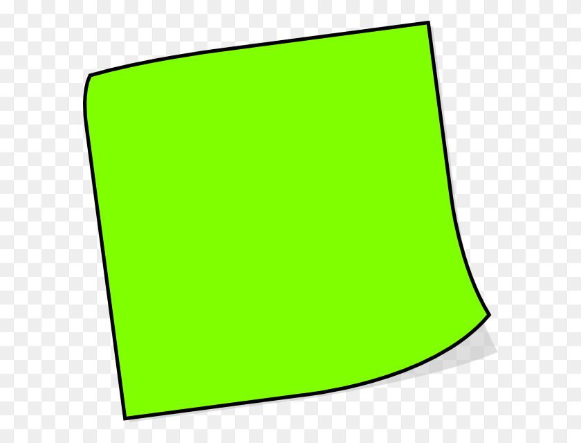 600x580 Sticky Notes Clipart Neon Green Sticky Note Clip Art - Note Clipart