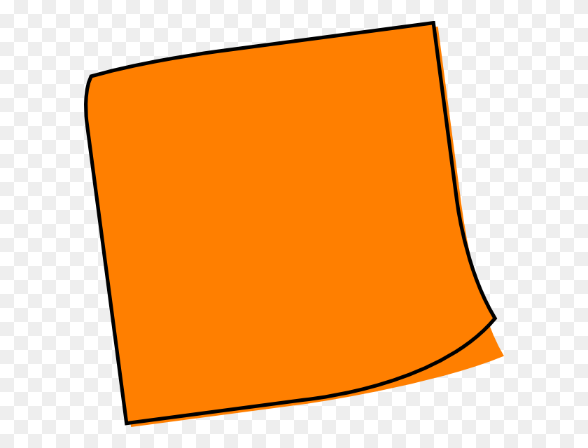 600x580 Sticky Notes Clipart Sticky Notes Clipart Orange Sticky Note Clip - Sticky Note Clipart