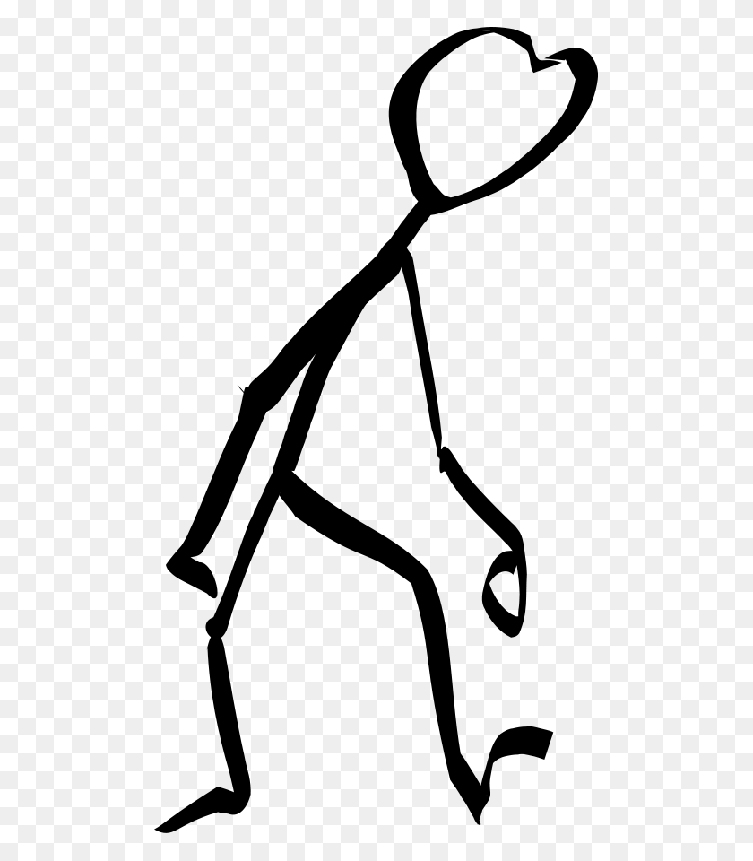 495x900 Stickyman Tired Png Cliparts For Web - Walking Stick Clipart