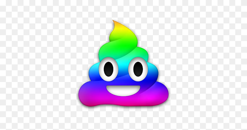384x384 Stikersgh Rainbow Pup Emoji - Rainbow Emoji PNG
