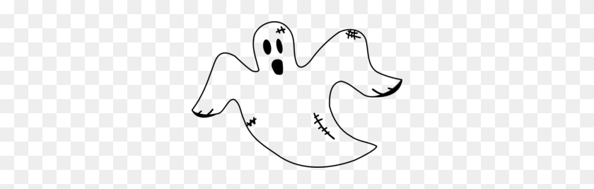 298x207 Stitched Ghost Clip Art - Ghost Clipart PNG