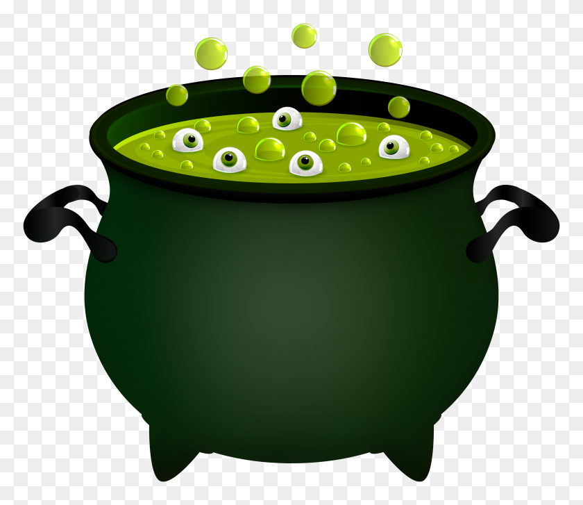 8000x6847 Stock Clipart Cauldron Witch Picturesque - Wicked Witch Clipart