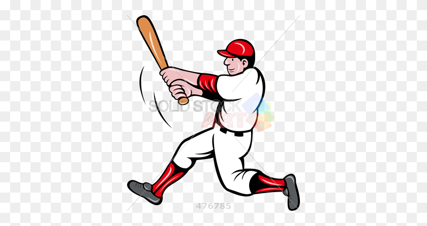 340x386 Stock Illustration Of Cartoon Drawing Of Baseball Batter Swinging - Baseball Batter Clipart