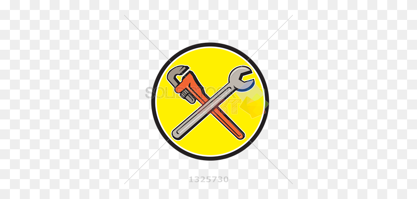 340x340 Stock Illustration Of Vector Monkey Wrench Spanner Forming X - Monkey Wrench Clipart