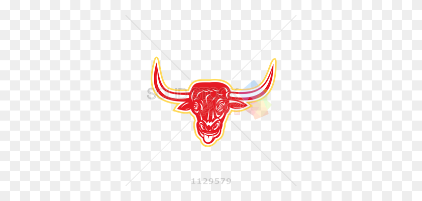 340x340 Stock Illustration Of Vector Red Bull Head Sticking Tongue Out - Red Bull PNG