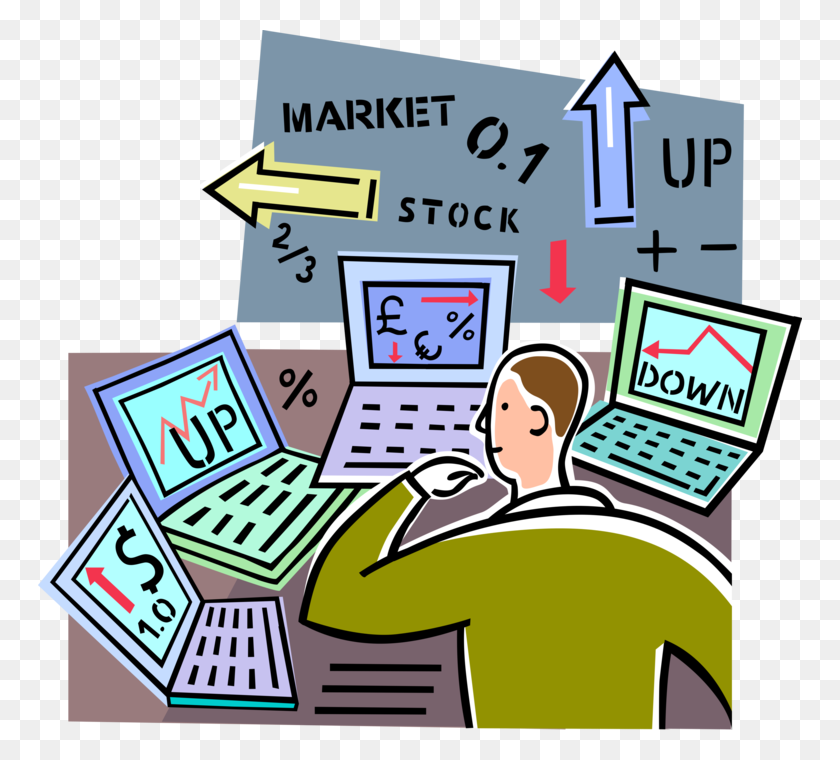 764x700 Stock Market Clipart Computer Analyst - Efficiency Clipart